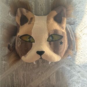 🤎Brown soft fluffy cat mask Therian furry fursuit head gear mask high quality🤎